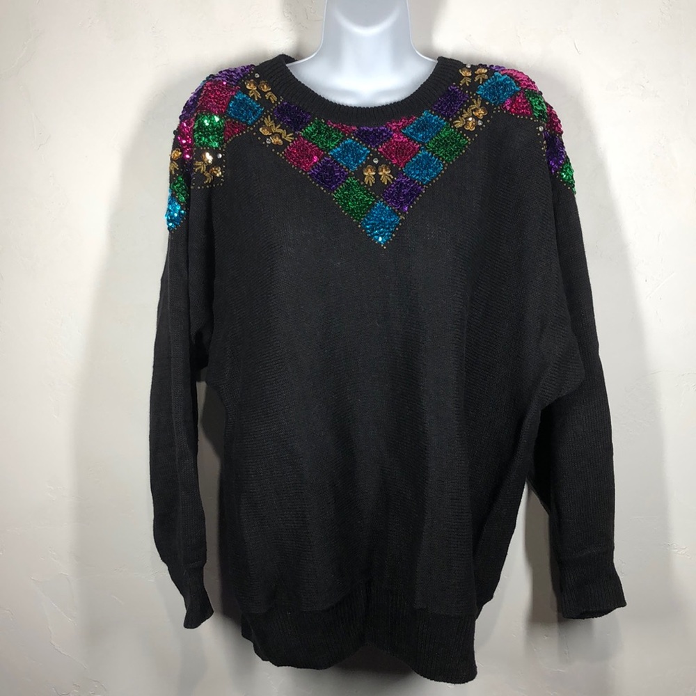 Kristen Grey black sweater  with sequins size 18W